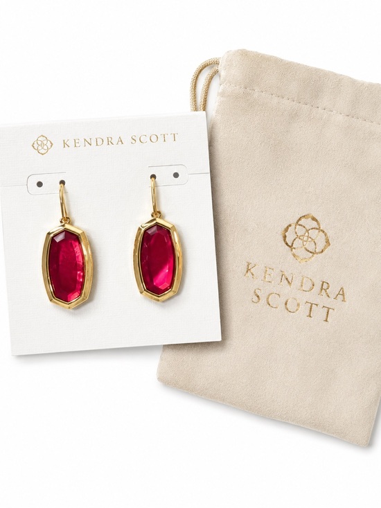 Kendra Scott Jewelry - Kendra Scott Pink Gold Dani Bezel Drop Earrings, semi precious stones nwt🩷
